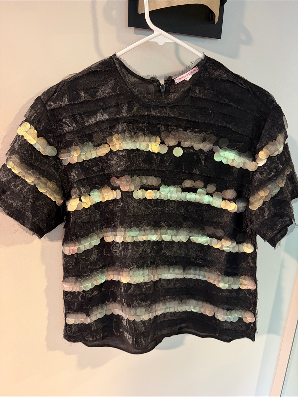 Gorgeous Frances Valentine sequin top size small